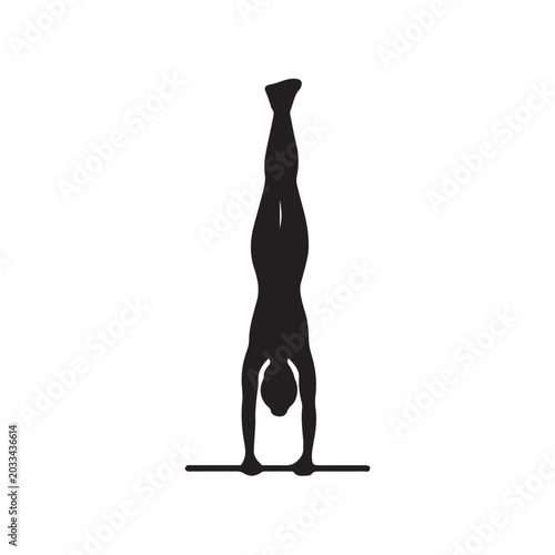black silhouette of a woman doing exercise