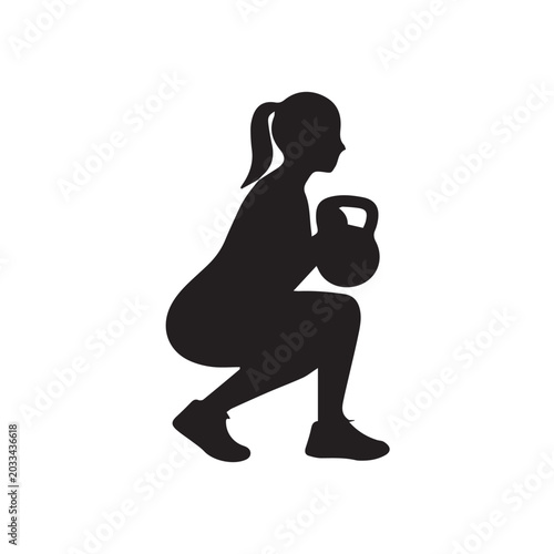 silhouette of a woman doing exercise in gym