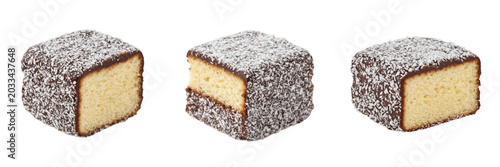 Sponge cake cocoa pieces processing specimen showcasing structural culinary parameters, organic material components, substance density, and moisture level metrics within food science database file