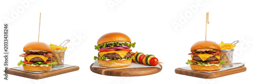 Ground beef patty in bun processing specimen showcasing structural culinary parameters, organic material components, substance density, and moisture level metrics within food science database file