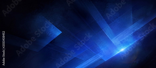 Premium Futuristic Blue Abstract Background with Cinematic Geometric Light Layers