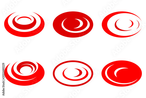red blood cells logo vector design elements set