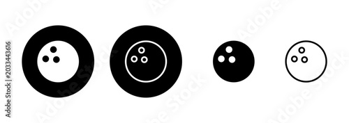 Konstfotografi Bowling icon logo design. bowling ball and pin sign and symbol.