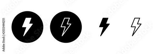 Cuadro en lienzo Lightning icon logo design