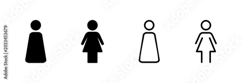 Female icon symbol for apps and websites. woman sign and symbol