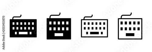 Schilderij op canvas Keyboard icon symbol for apps and websites