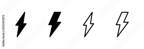 Tableau sur toile Lightning icon symbol for apps and websites