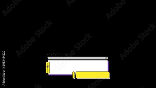 lower third animation with pop style for name and position template