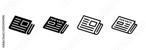 Foto Newspaper icon symbol for apps and websites