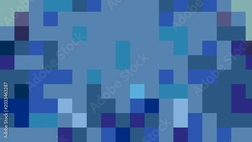 Abstract Blue Pixel Mosaic Background with Geometric Squares and Modern Digital Texture