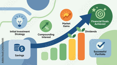 Photos Financial Growth Investment Strategy Success.
