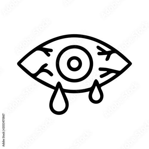 Bilde på lerret Crying Eye Illustration