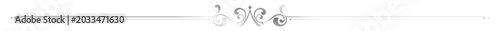 Luxury silver monogram divider with vintage scroll element, perfect for greeting card decoration.