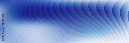 Abstract classic blue wavy lines background with clean gradient layer pattern banner. Vector illustration