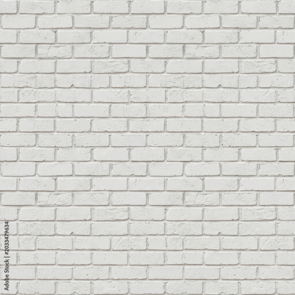 Fototapeta premium Seamless White Brick Wall Texture for Background and Design.