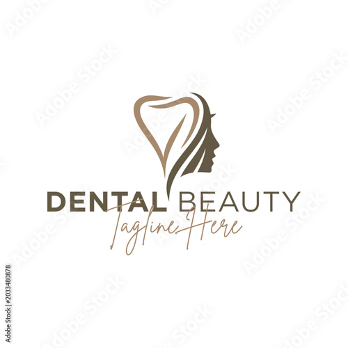 women dental beauty logo