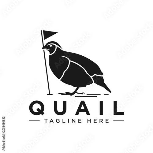 golfing quail sports logo