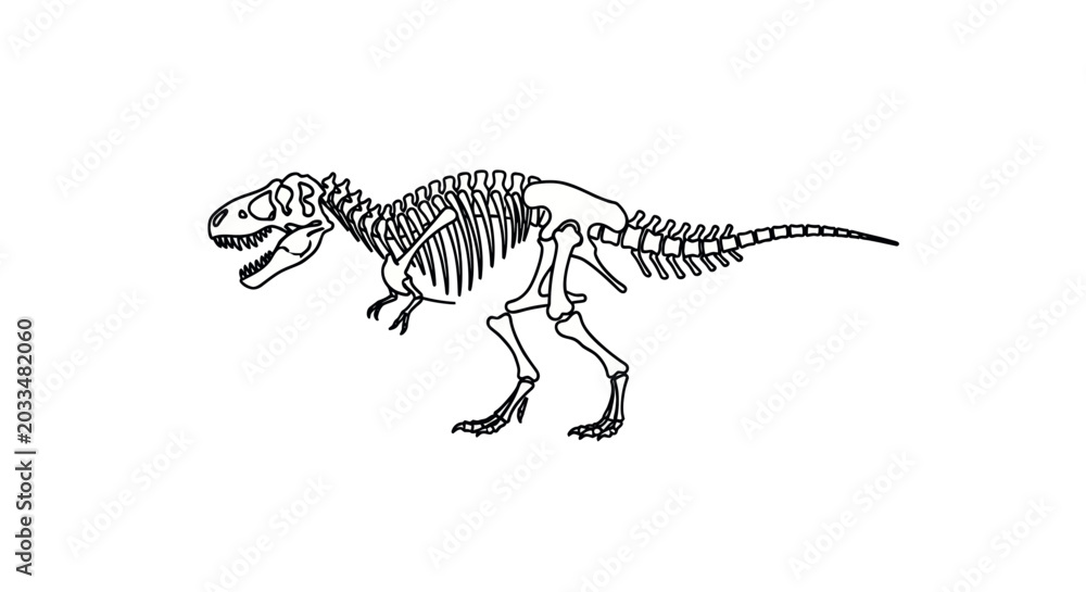 Foto Dinosaur Skeleton Outline