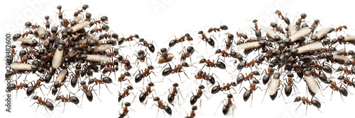 Cuadro en lienzo Swarm of carpenter ants, Camponotus pennsylvanicus, Formicidae family, black car