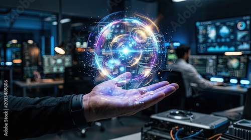 man working on a computer