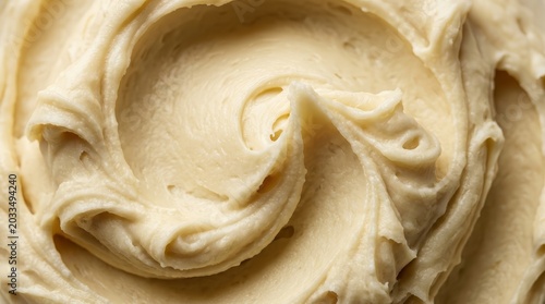 Macro closeup of creamy shea butter texture.
