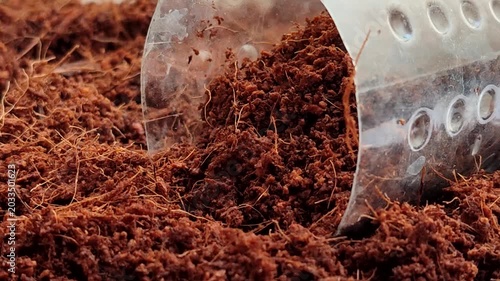 Organic cocopeat for gardening and agriculture. Natural cocopeat for planting media