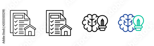 Photos Creativity Boost Icon Collection Different Style Outline