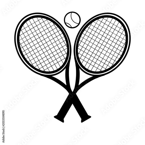 tennis racket and ball