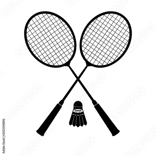 badminton racket and shuttlecock