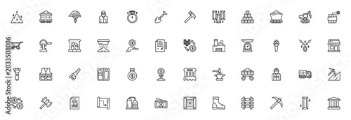 Foto Gold mine icon set