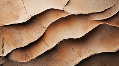 Minimal abstract clay texture with layered earthy browns and cream highlights. generative ai