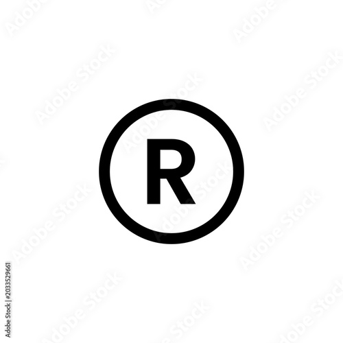 black trademark simple icon collection