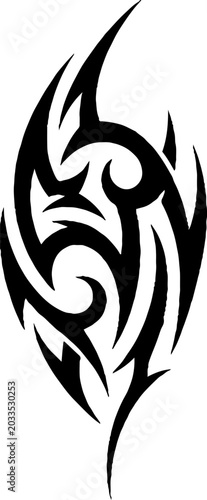 Sharp Tribal Flame Pattern Design