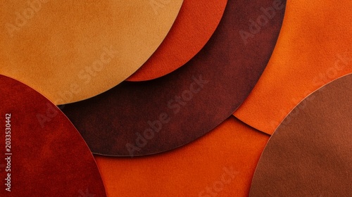 Minimal abstract paper collage texture in burnt orange and deep brown tones. generative ai