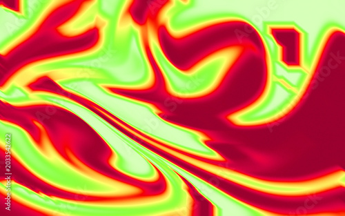 Quadro su tela Abstract Fluid Wave Motion in Vibrant Neon Gradient Background Design