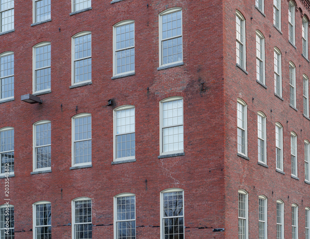 Fototapeta premium old brick wall factory building