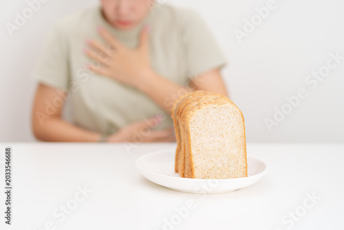 Foto Gluten intolerance, Gluten free and celiac disease or Wheat allergy