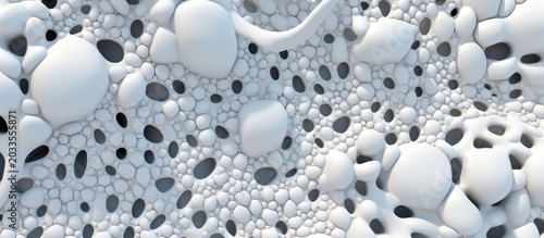 A mesmerizing journey into a porous world of organic white geometry.