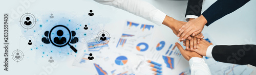 Foto Concept of global talent acquisition and human resources