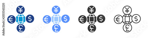 Foto CURRENCY icon set multiple style collection