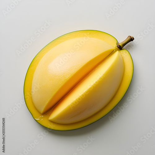a yellow mango slice