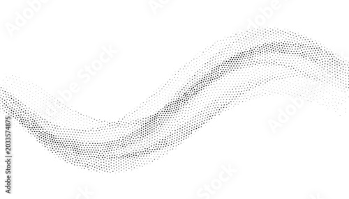 Canvastavla Abstract halftone wave pattern on transparent background vector illustration