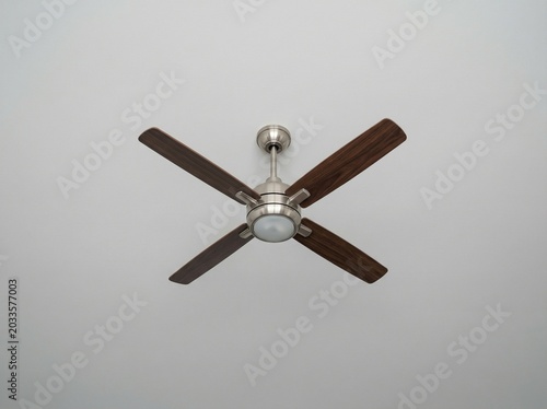 Ceiling fan isolated on clean background simple composition