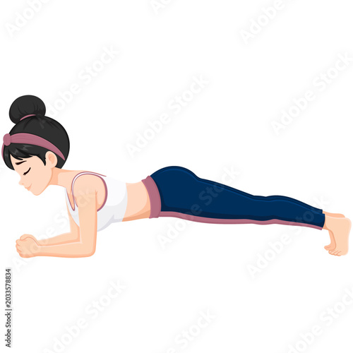 Woman Doing a Plank Exercise
