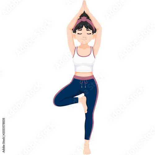 Woman Meditating in Yoga Pose