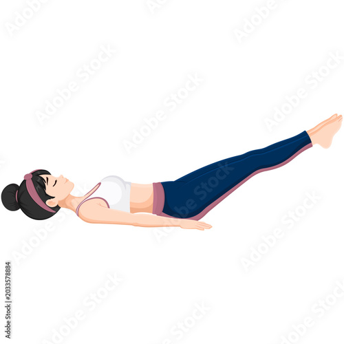 Woman Performing Yoga Leg Exercise