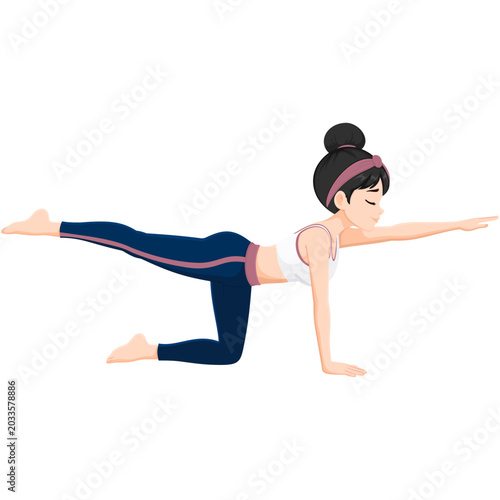 Woman Performing Yoga Pose