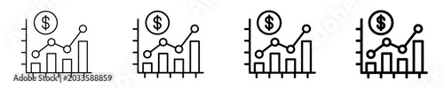 Konstfotografi Profit Analytics Icon Set Different Style Collection