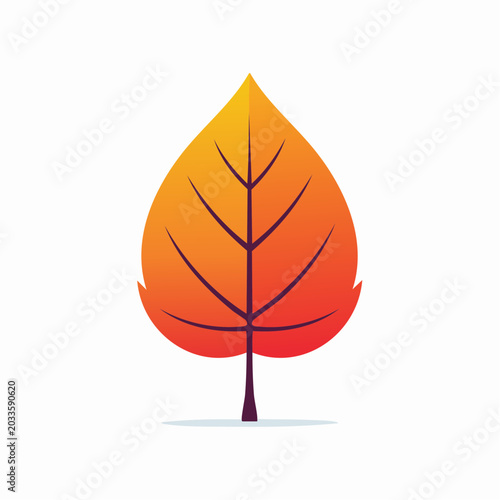 Stylized Autumn Leaf Icon