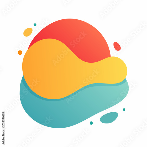 Abstract Fluid Shapes with Gradient Colors